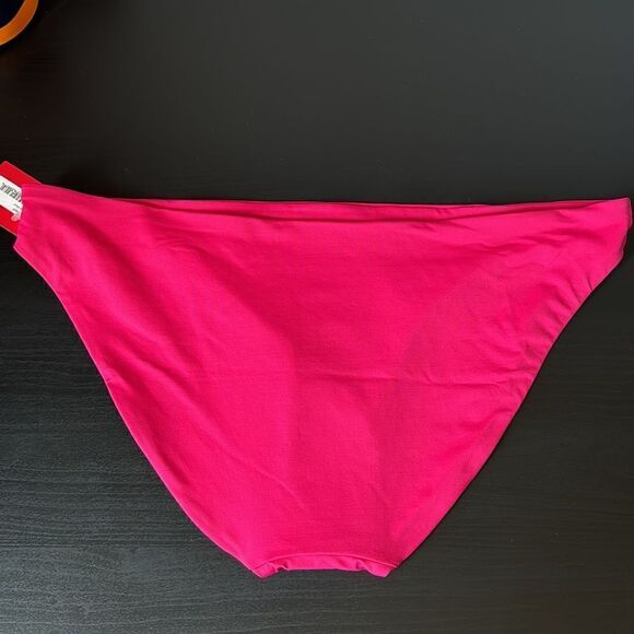 NWT SPANX Swim Classic Bikini Bottom Hot Pink Hibiscus XL Double Layer UPF 50 - Picture 7 of 11